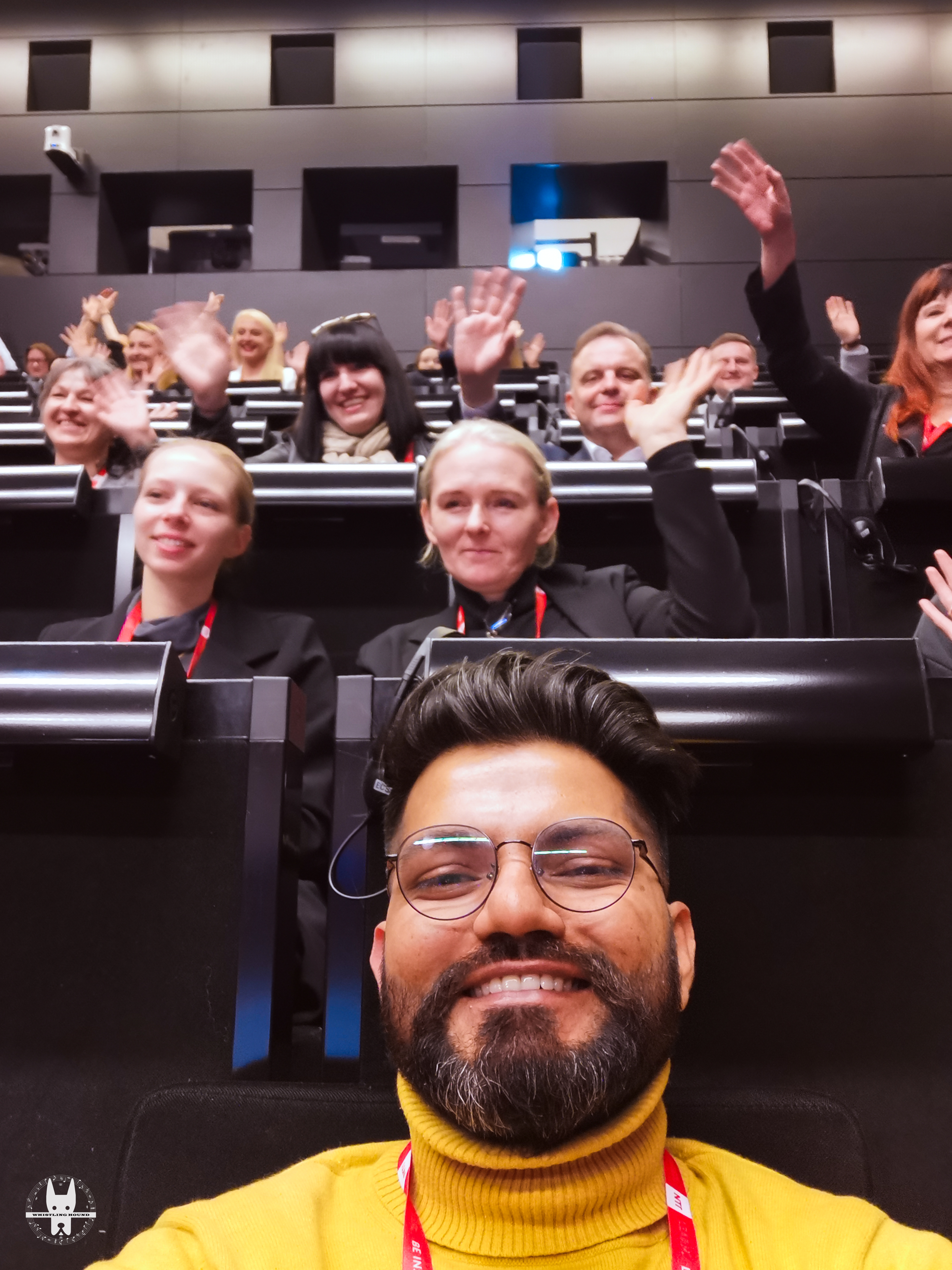 Clicking a selfie at New Trends in Tourism Conference in Gdansk